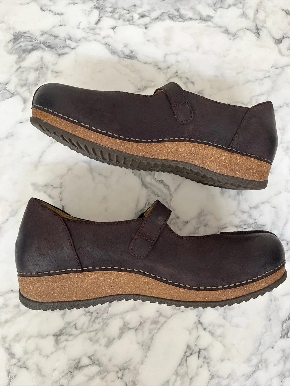 Dansko Mika Burnished Suede Women's Mary Jane Shoe Brown EU Size 41 10.5/11